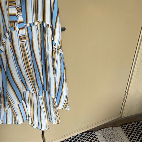 Faithfull the Brand Matilda Stripe Maxi Dress High Low Hem Size 2 - Picture 7 of 15
